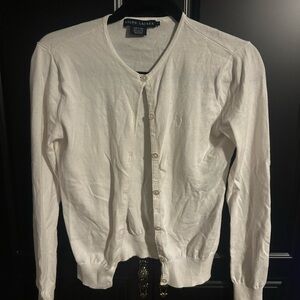 Ralph Lauren Women's White Cardigan Sweater